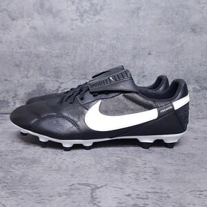 NIKE Premier III 3 FG Soccer Cleats Mens 7.5‎ Womens 9 Black Kangaroo Leather